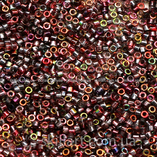 Бисер DB-2207 Miyuki Delica Beads 11/0 (металлик зеленый с "бензиновым" переливом)